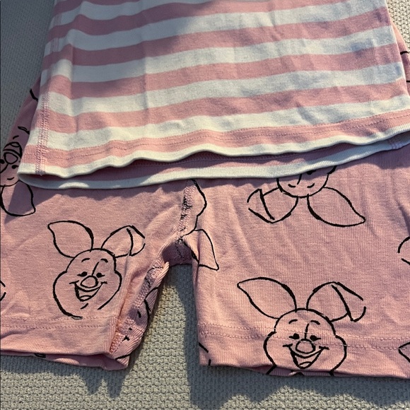 Piglet Disney Hanna Andersson Pink Striped Kids Pajama Set - Picture 2 of 6